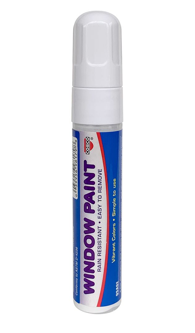 COSCO Window Paint Marker, Weather Resistant Vibrant Purple, 1 Marker
