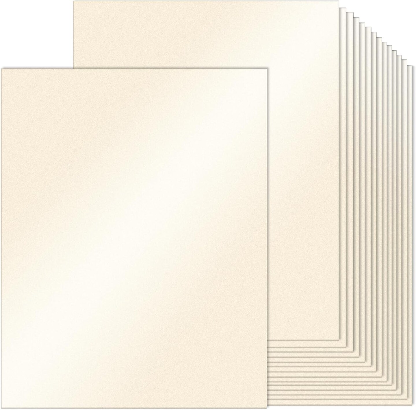  100 Sheets White Shimmer Cardstock 8.5 x 11