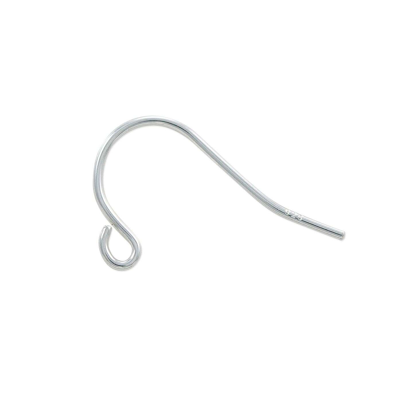 JewelrySupply Sterling Silver Fish Hook Earring Wires (1 Pair of Sterling  Silver Earrings)