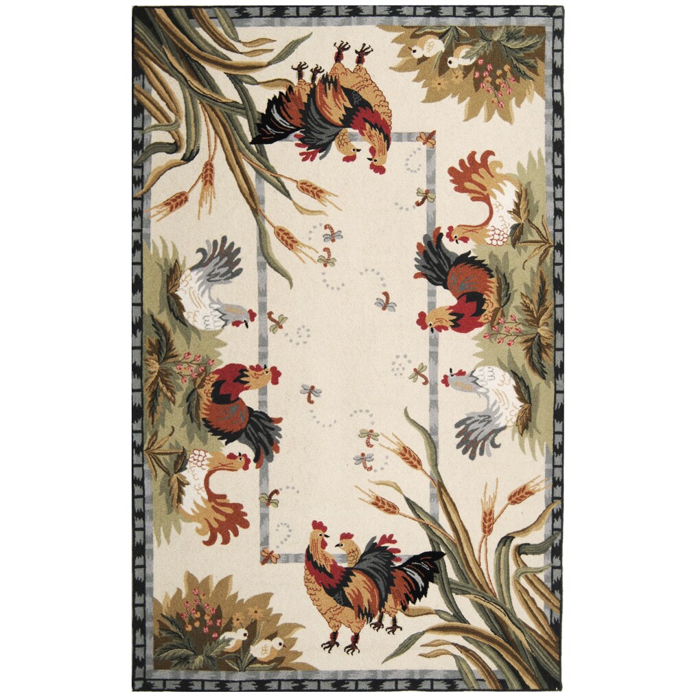 Safavieh Chelsea Collection Hk56A Hand-Hooked Ivory Rug Hand Hooked Area Rug