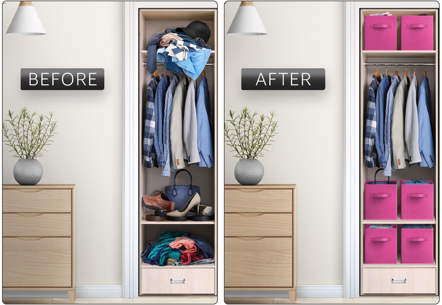 Sorbus 6 Pack 13 Inch Foldable Storage Cubes with Handles- for Organizing Home, Shelves, Nursery, Playroom, Closet and More