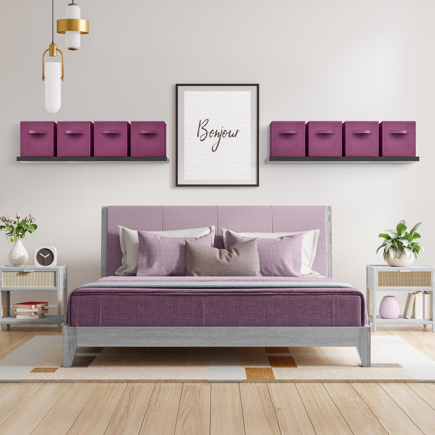 Sorbus 8 Pack 11 Inch Foldable Storage Cubes with Handles- for Organizing Home, Shelves, Nursery, Playroom, Closet and More