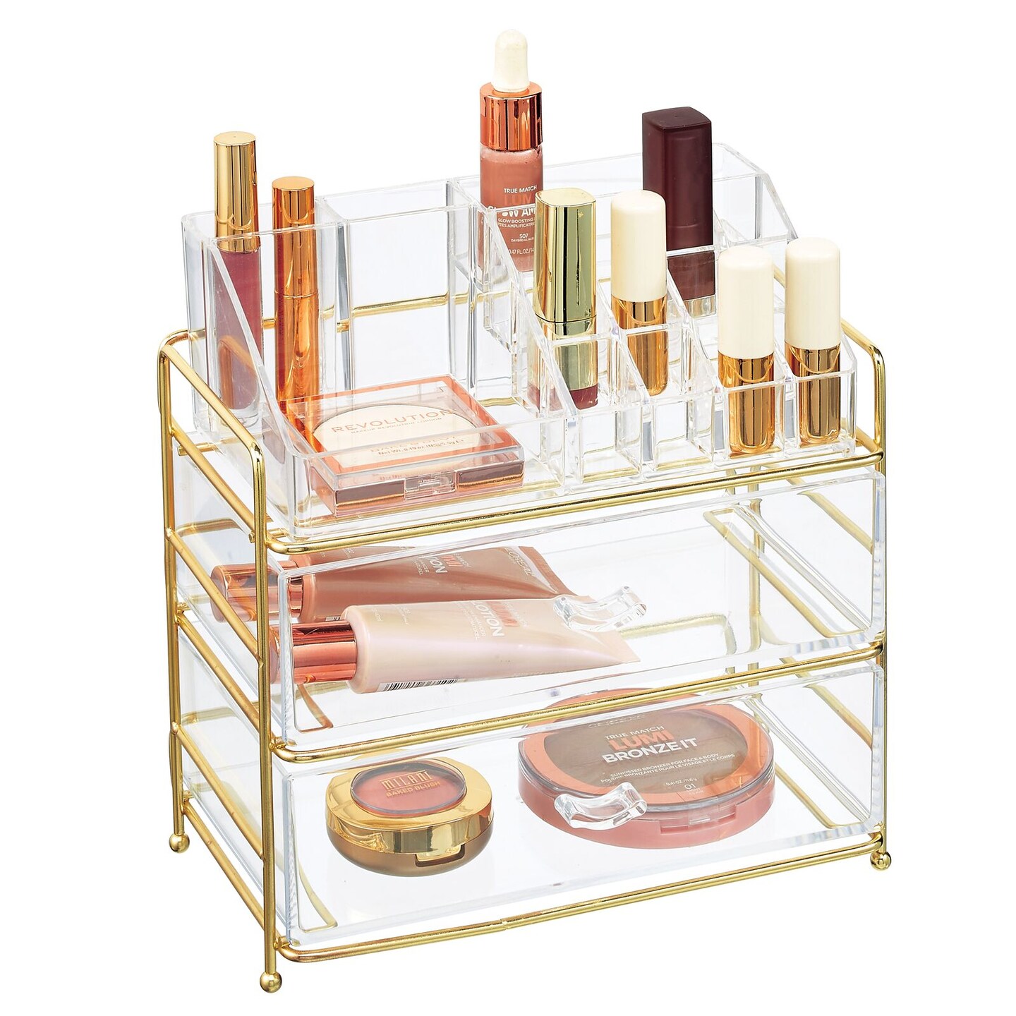 mDesign Plastic Divided Cosmetic Storage Organizer, 16 Sections Michaels