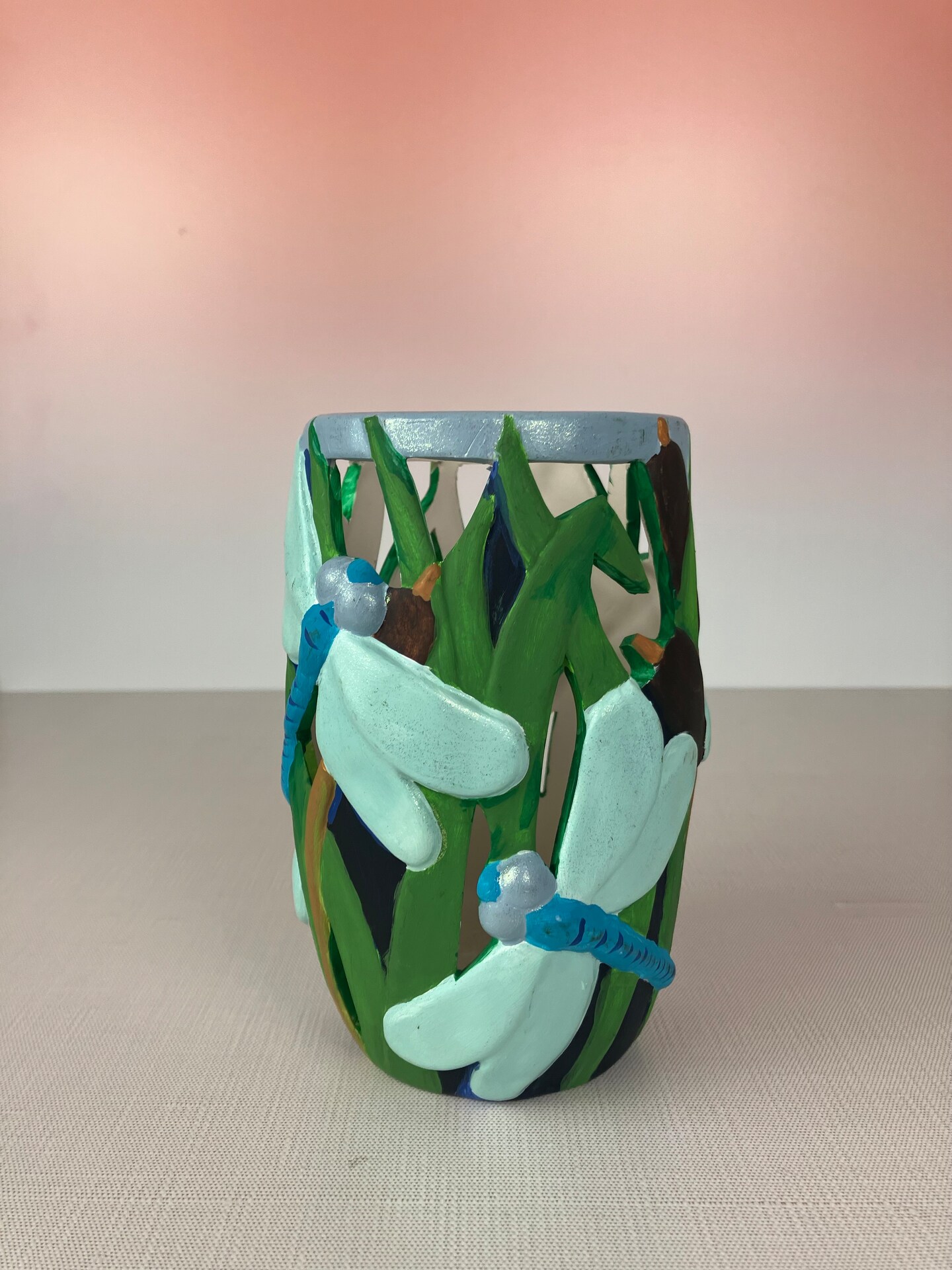 Ceramic Dragonfly Lantern DIY Kit Complete with Paint, Paintbrushes