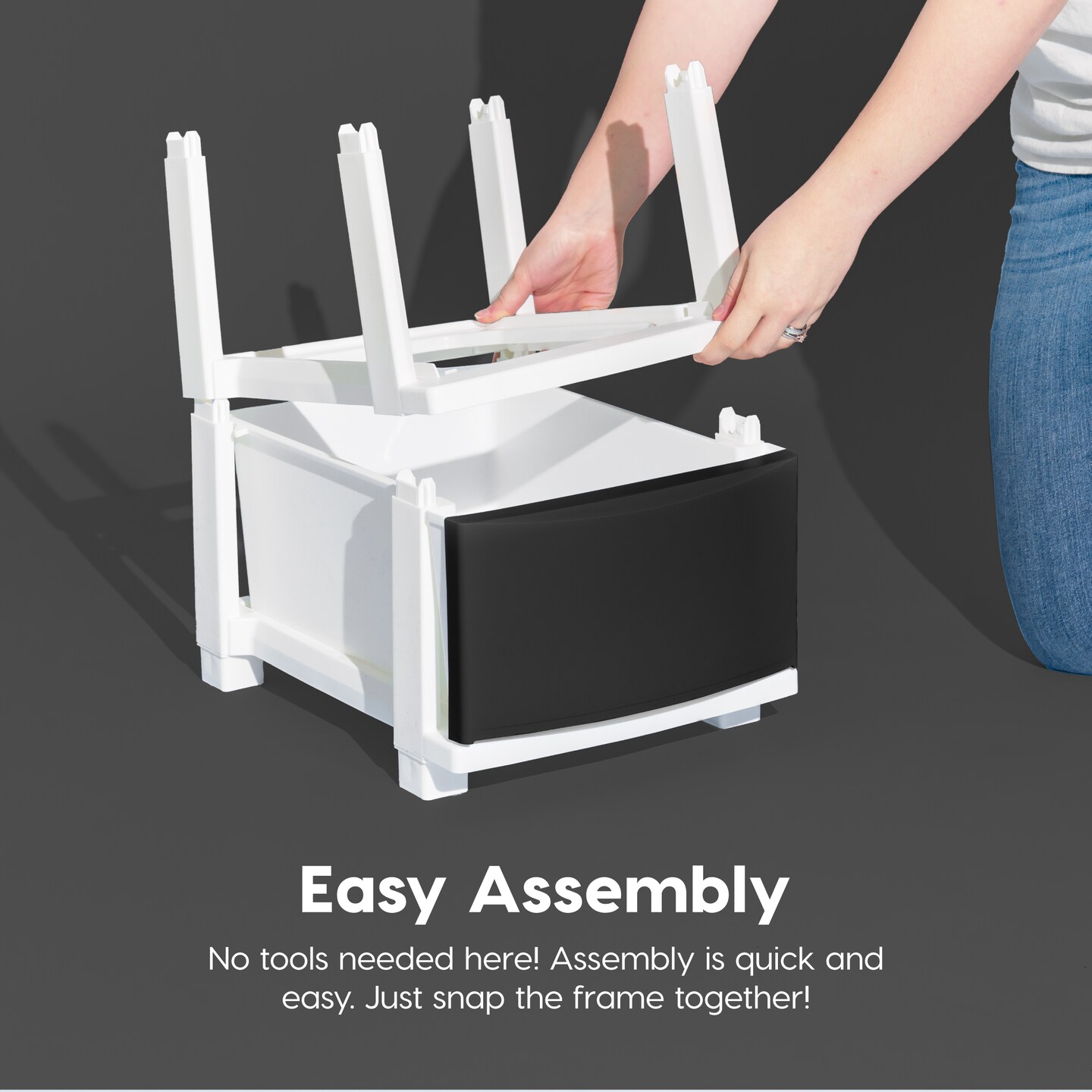 IRIS USA Plastic 4 Drawer Storage Cart, Organizer Unit for Bedroom, Closet, Kitchen, Bathroom, Laundry Room, Dorm