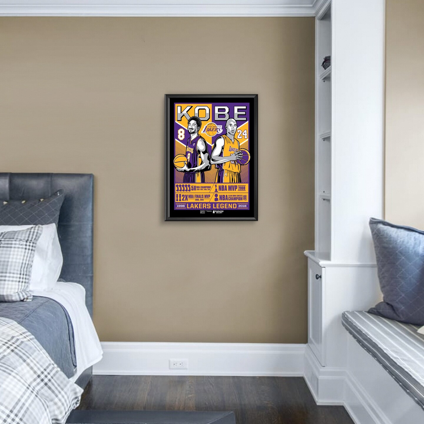 Phenom Gallery Los Angeles Lakers Kobe Legend Framed Serigraph (Black Mamba Edition)