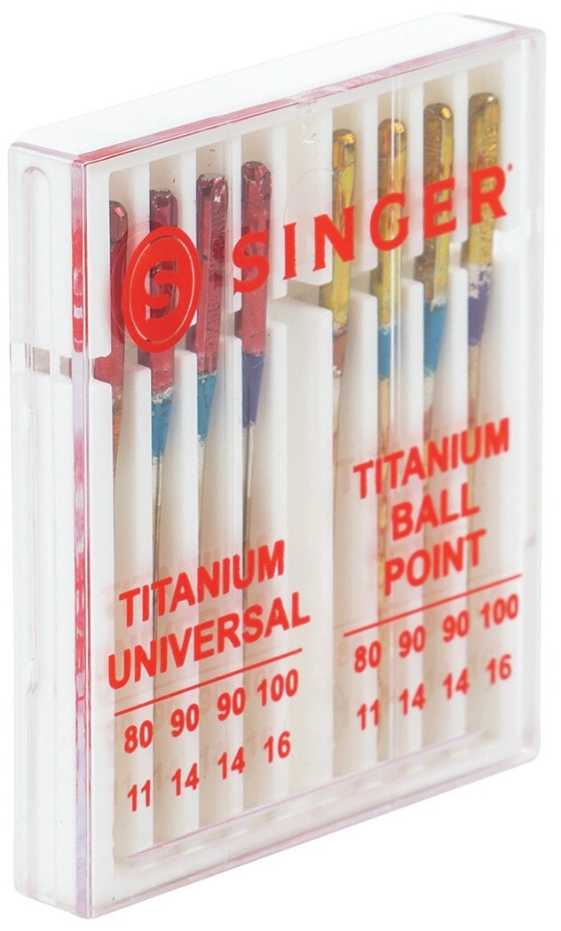 Singer Titanium Universal Ball Point Machine Needles-Sizes 11/80 (2)