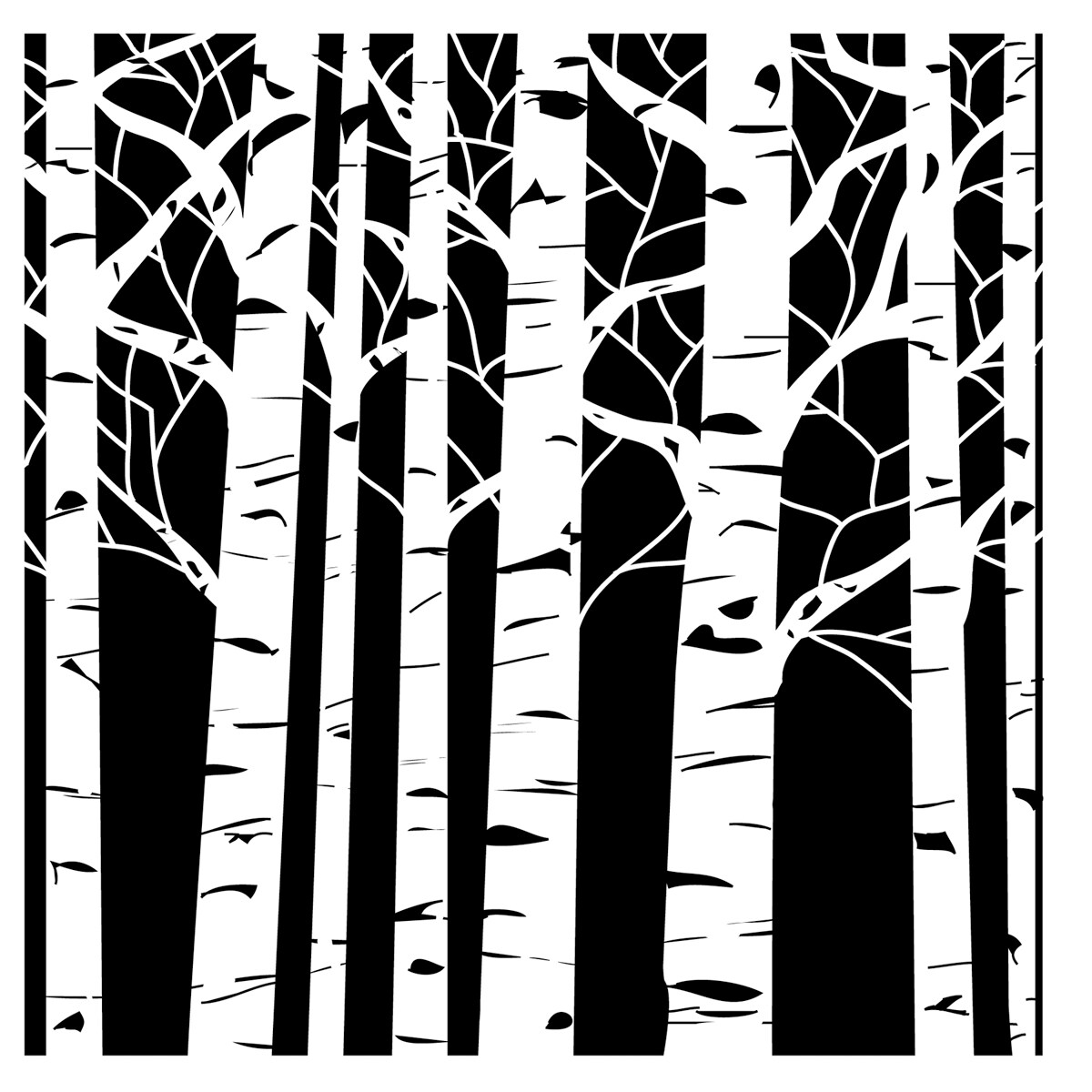 Crafter&#x27;s Workshop Template 6&#x22;X6&#x22;-Aspen Trees