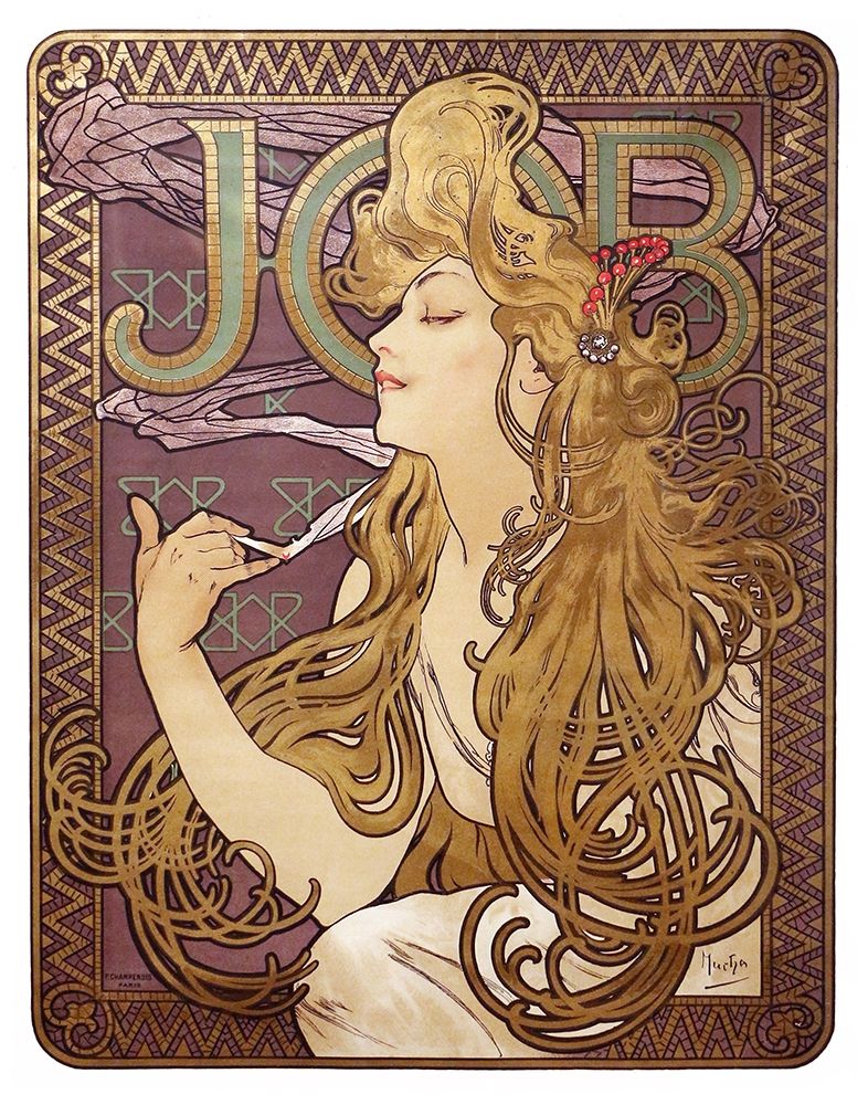 Mucha, Alphonse Poster Print by 1897 Job Cigarette Rolling Papers Advertisement - Item # VARPDXM1599D