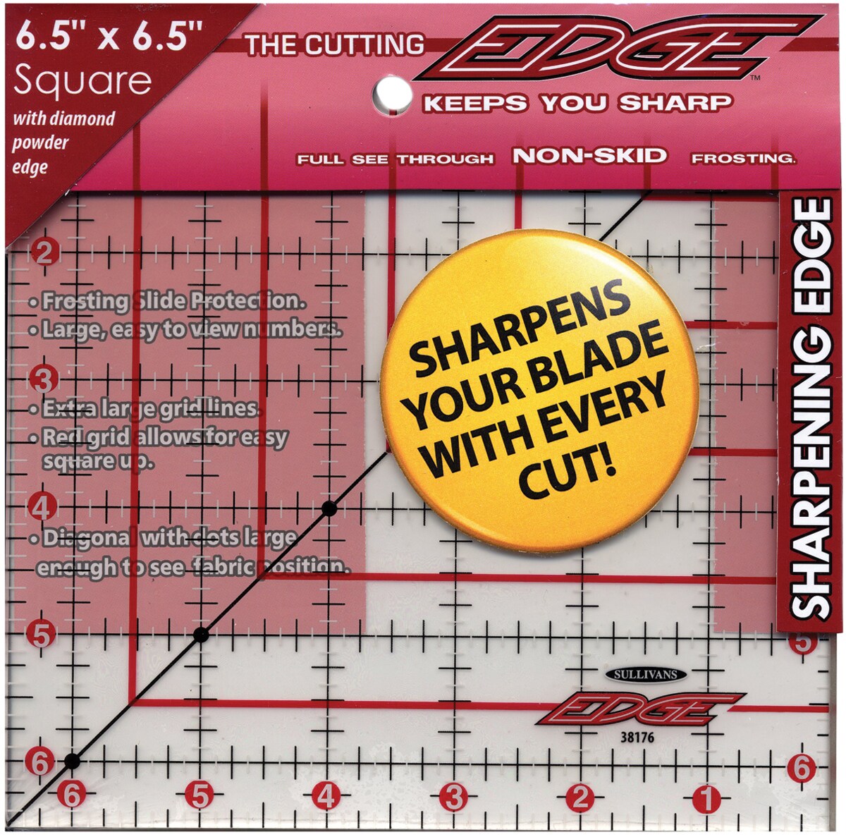 6.5 x 24.5 Frosted The Cutting EDGE Ruler - Sullivans USA