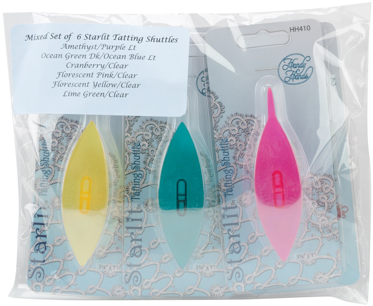 Handy Hands Starlit Tatting Shuttle Assortment 6/Pkg-