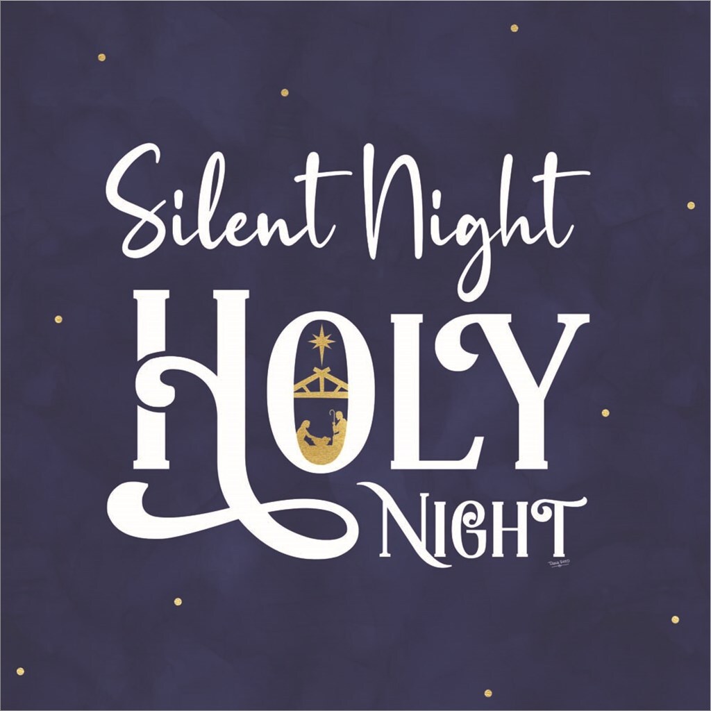 O Holy Night I on Blue by Tara Reed 14&#x22; x 14&#x22; Framed Wall Art