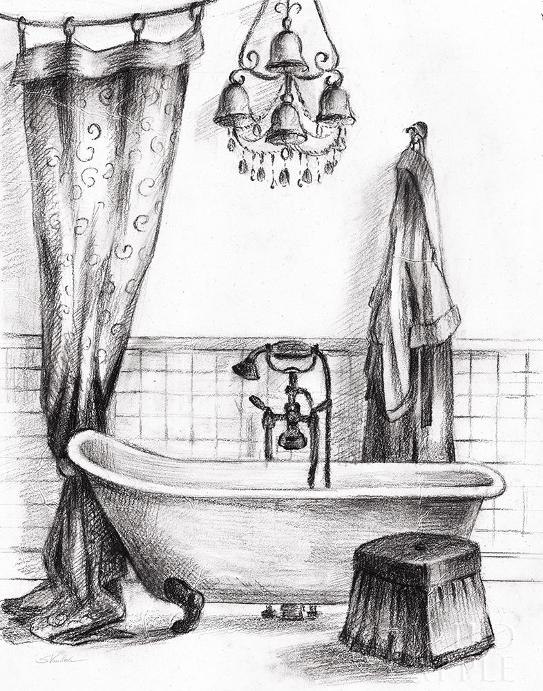 Elegant Bath II BW Crop Poster Print by Silvia Vassileva - Item # VARPDX50552