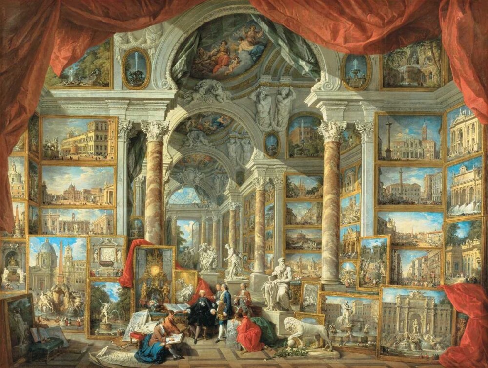 Vedute di Roma moderna Poster Print by Giovanni Paolo Panini # GPP110