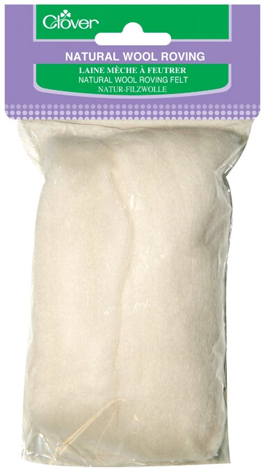 Clover Natural Wool Roving .3OzOff White Michaels