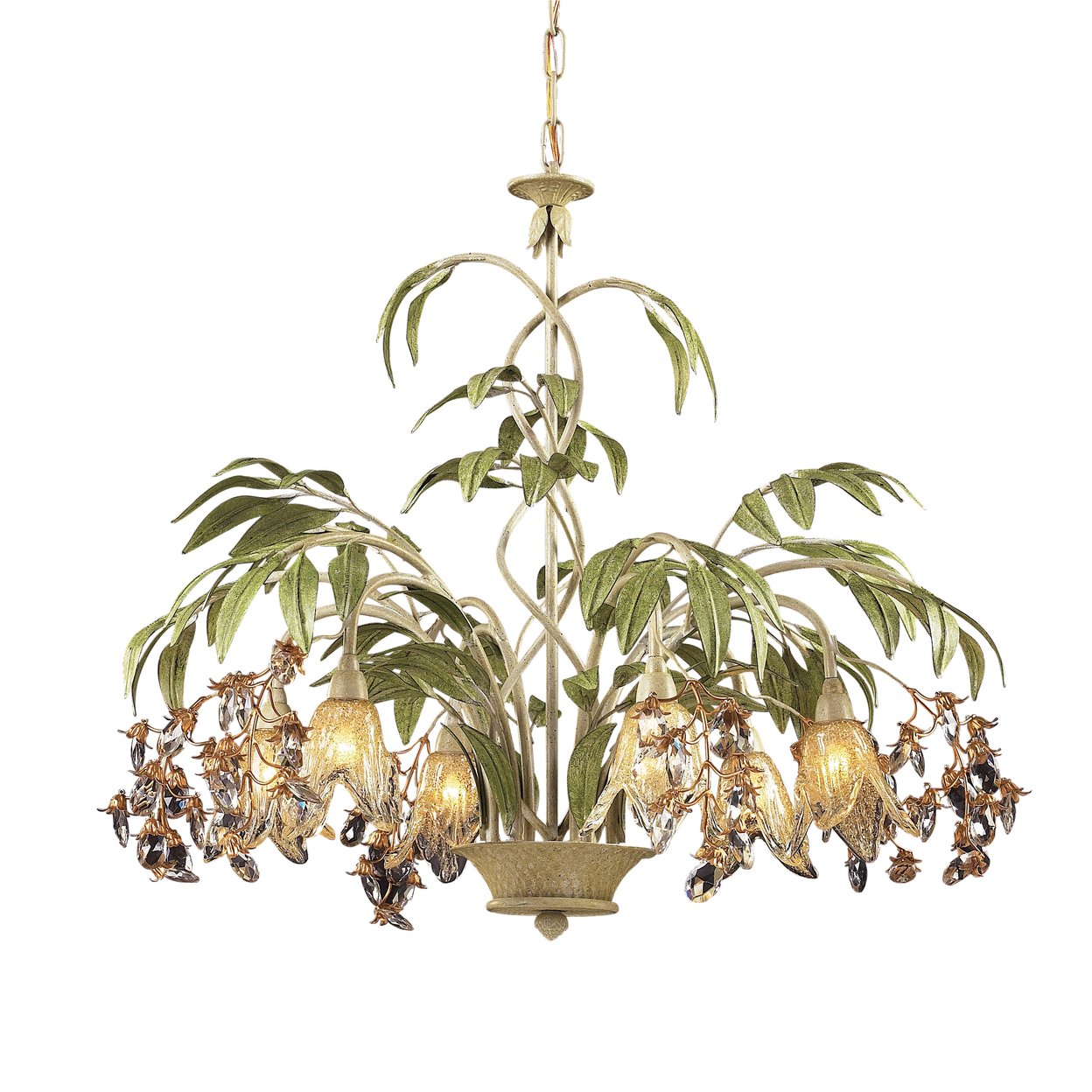Elk Showroom Huarco 28 Wide 6-Light Chandelier - Sage Green