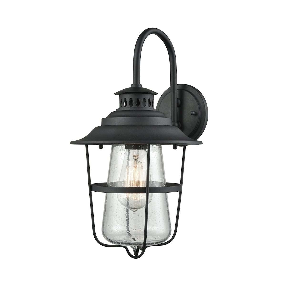 San Mateo 15 High 1-Light Outdoor Sconce - Textured Matte Black