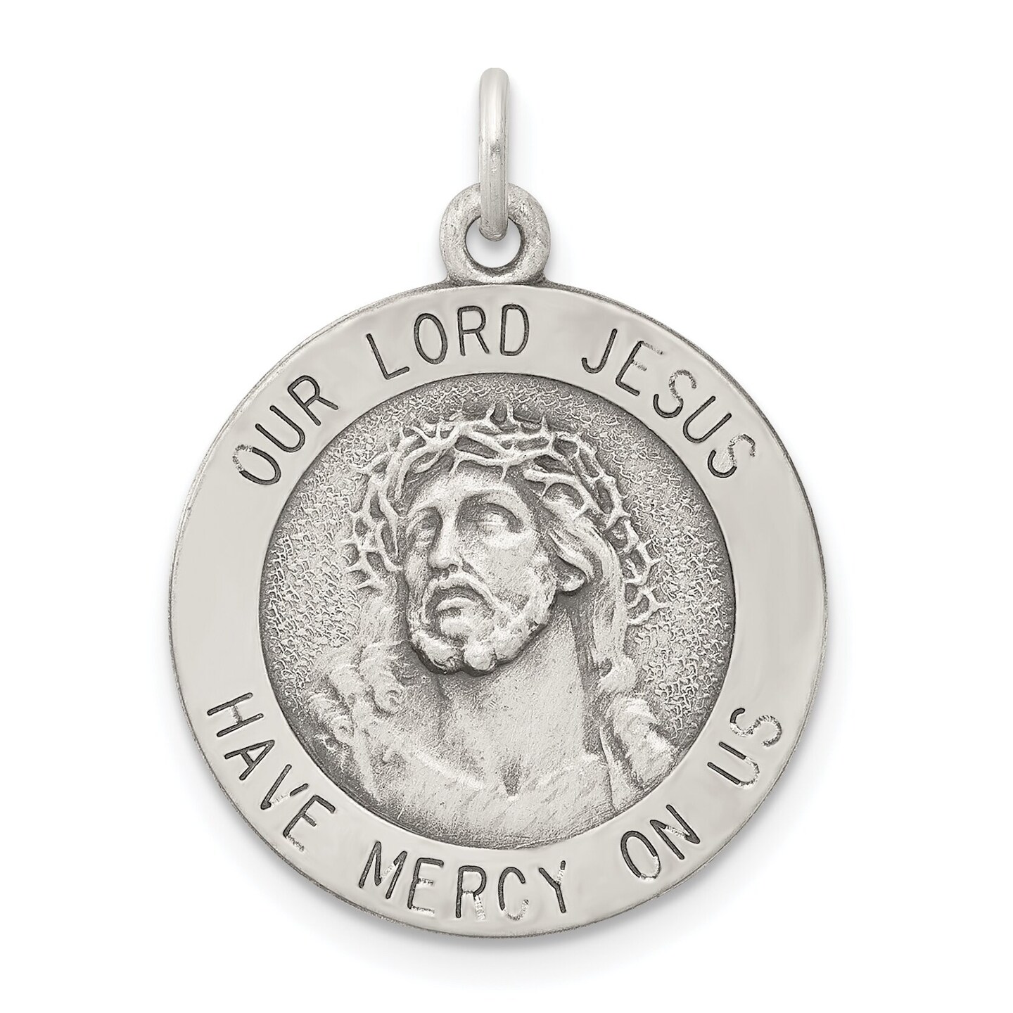 Sterling Silver Jesus Medal