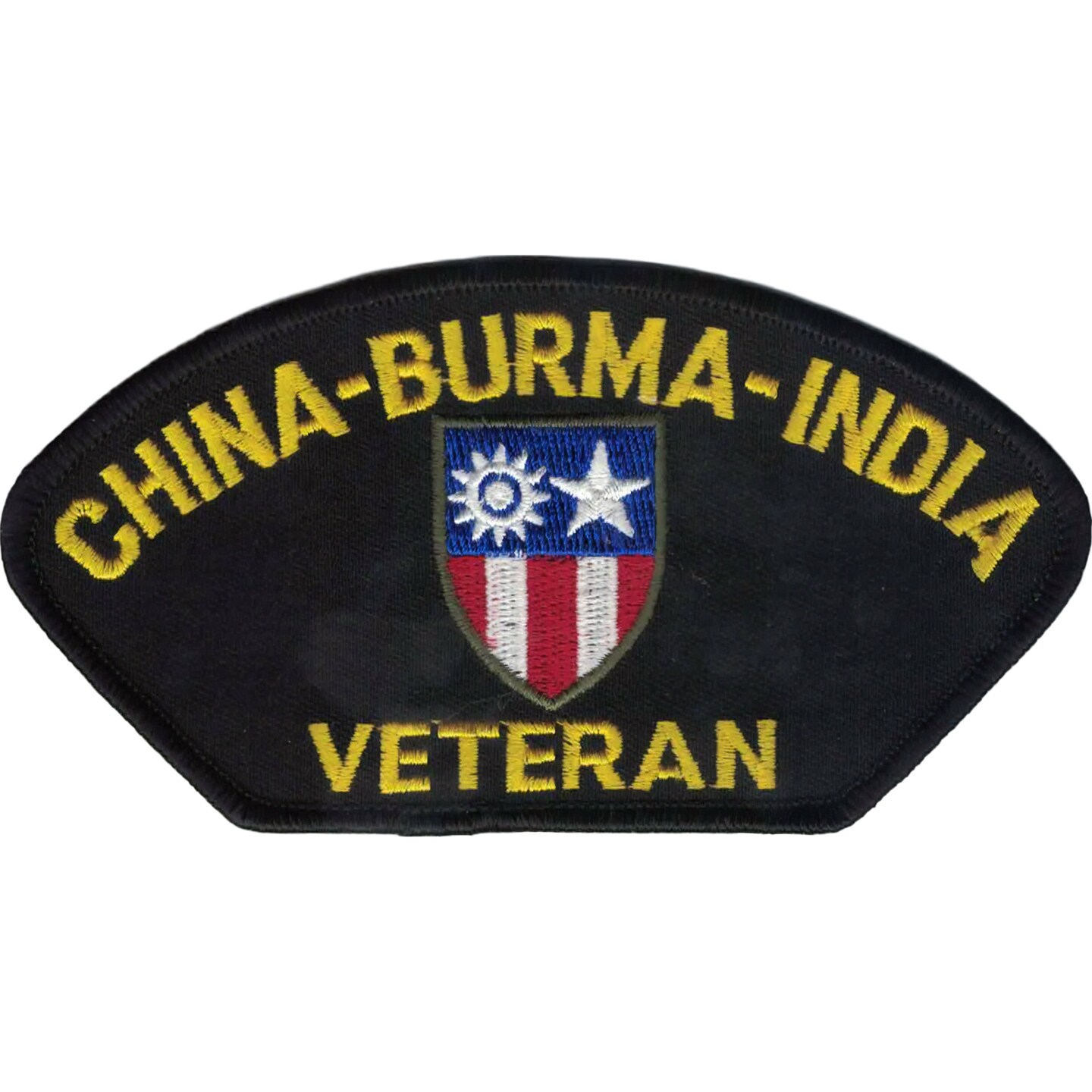 WWII China Burma India Veteran Hat Patch 2 3/4&#x22; x5 1/4&#x22;