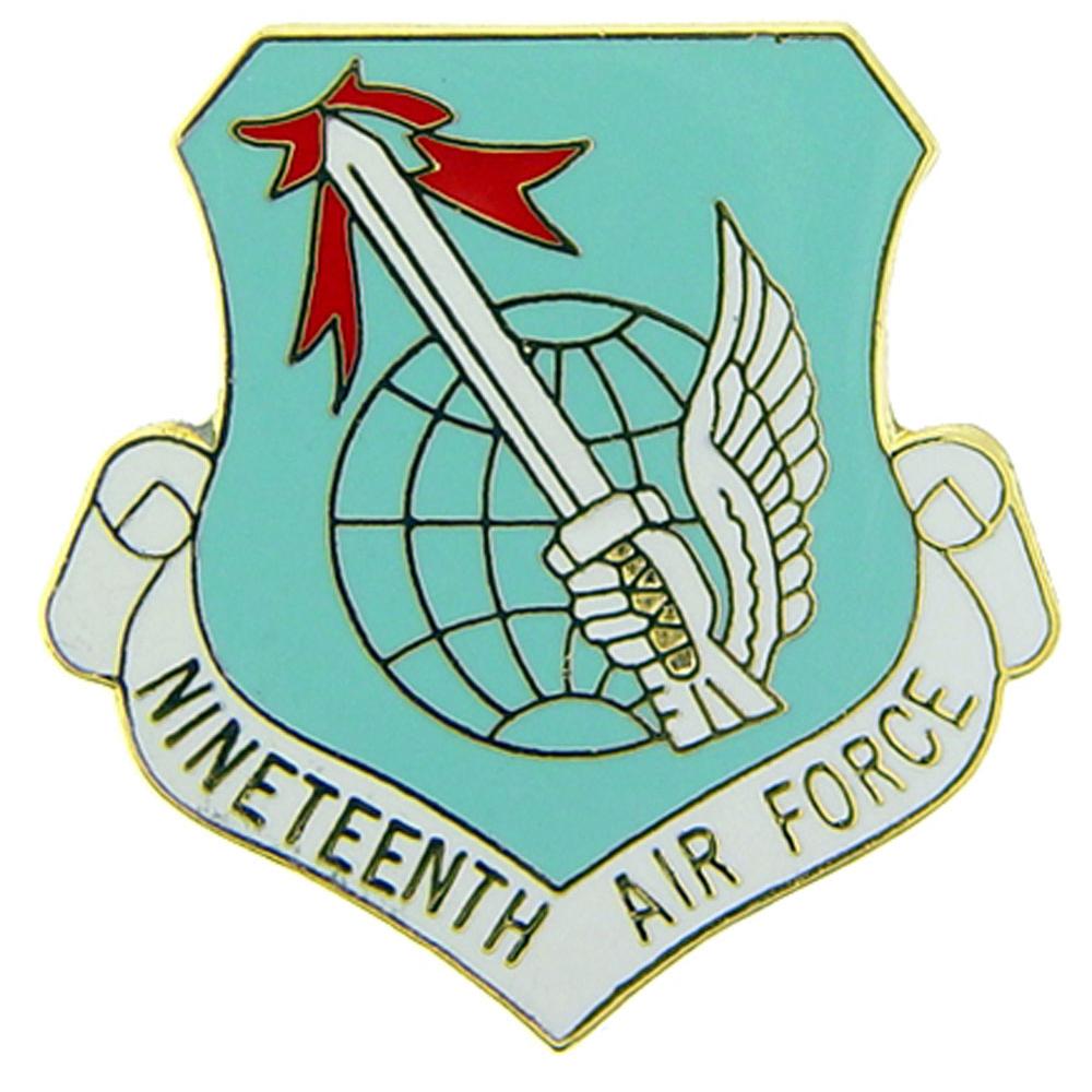 Pins: USAF - Air Force 019TH,SHIELD (1&#x22;)