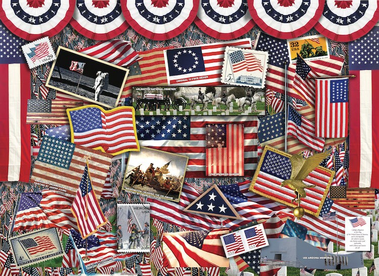 Hart 19&#x22;x26&#x22; 1000 pc Premium Jigsaw Puzzle - Stars &#x26; Stripes by Steve Smith