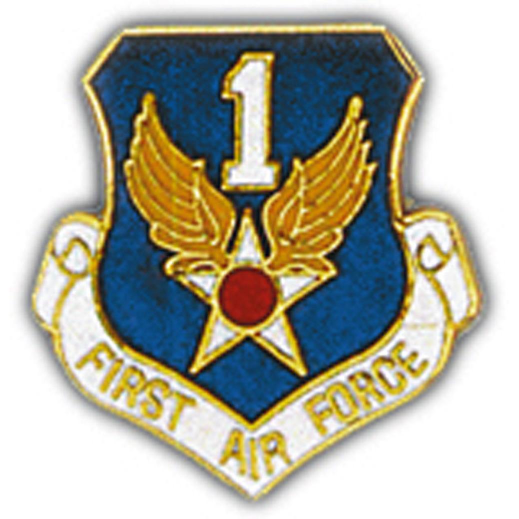 Pins: USAF - Air Force, 001ST, SHIELD (1&#x22;)
