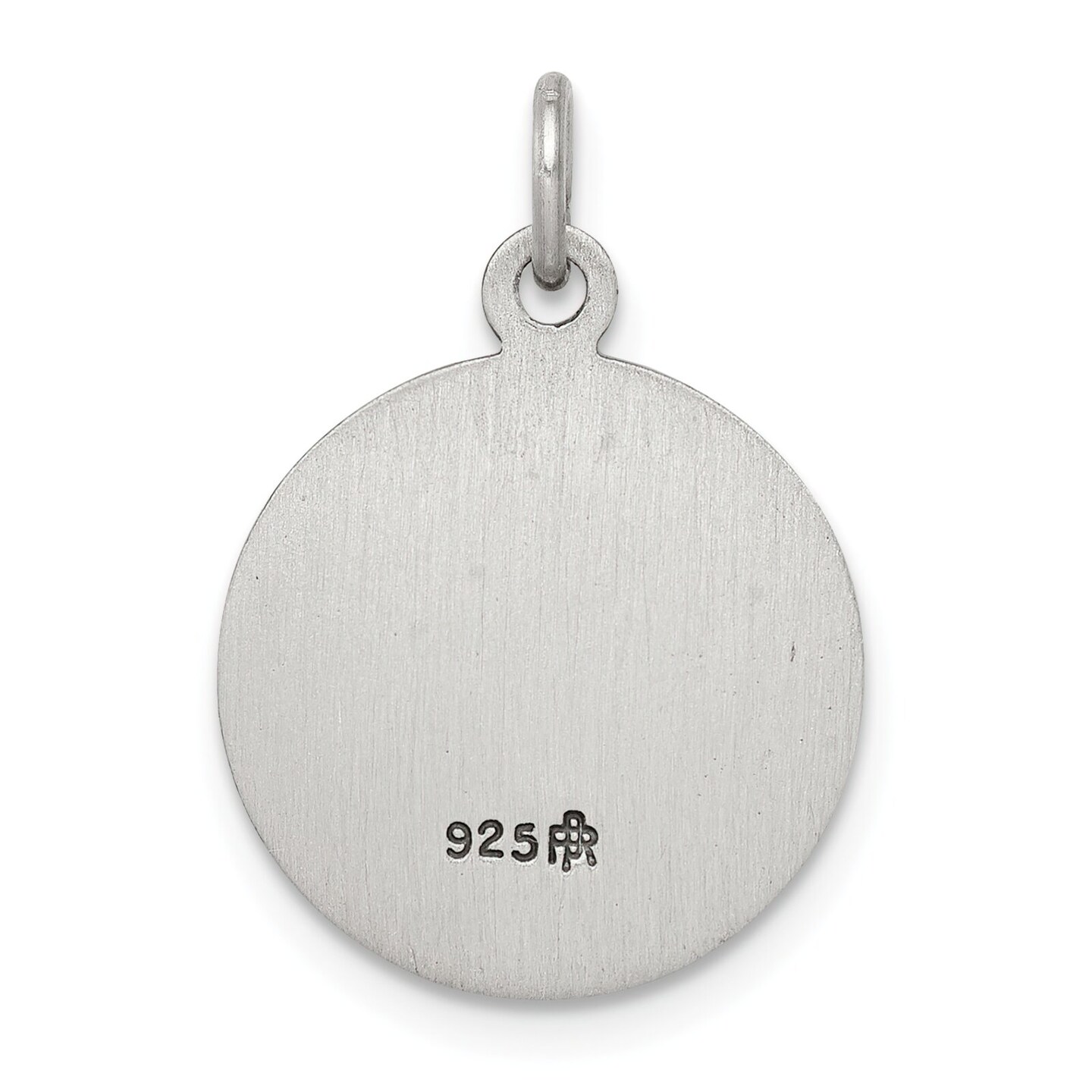 Sterling Silver Saint Peregrine Round Medal