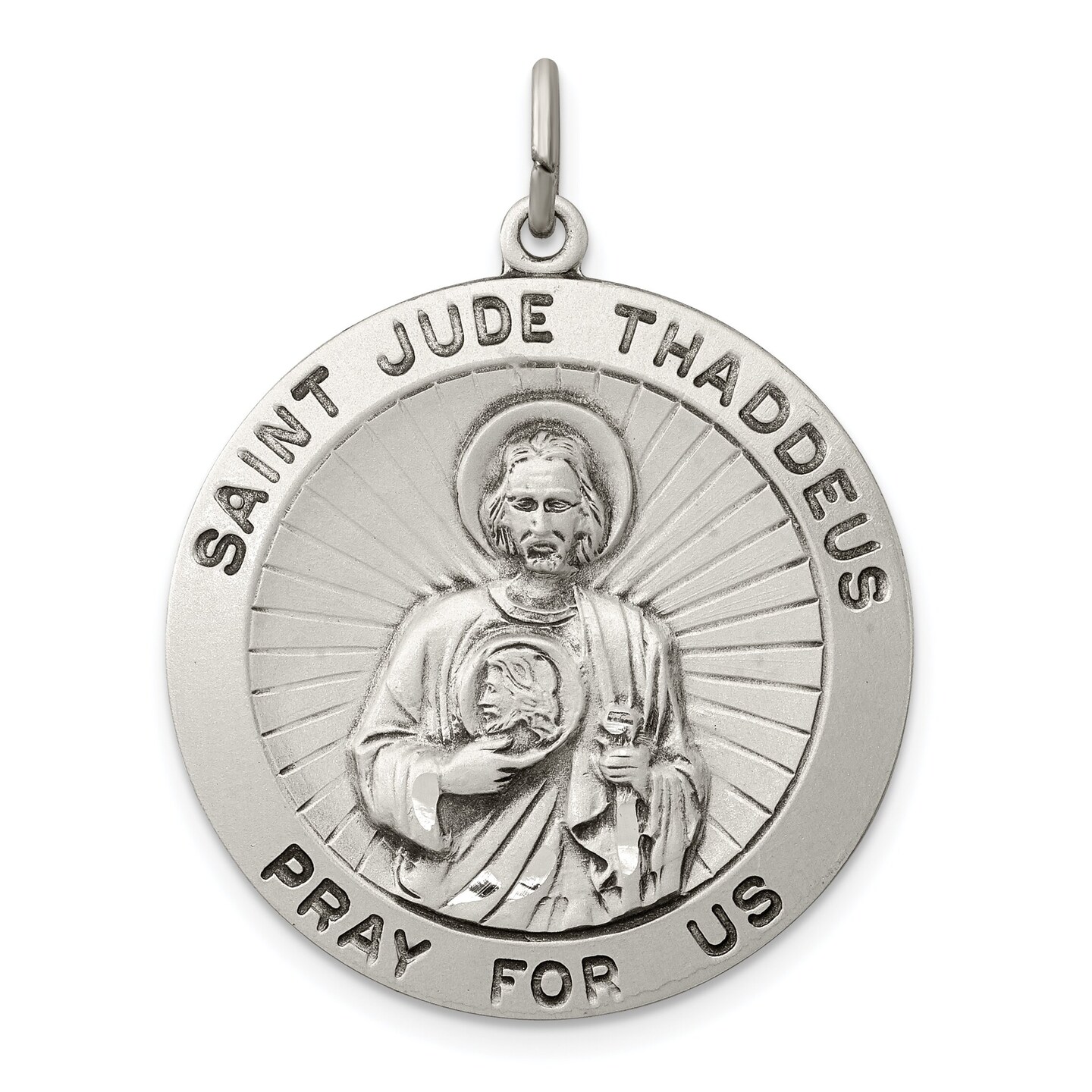 Sterling Silver Saint Jude Thaddeus Round Medal | Michaels