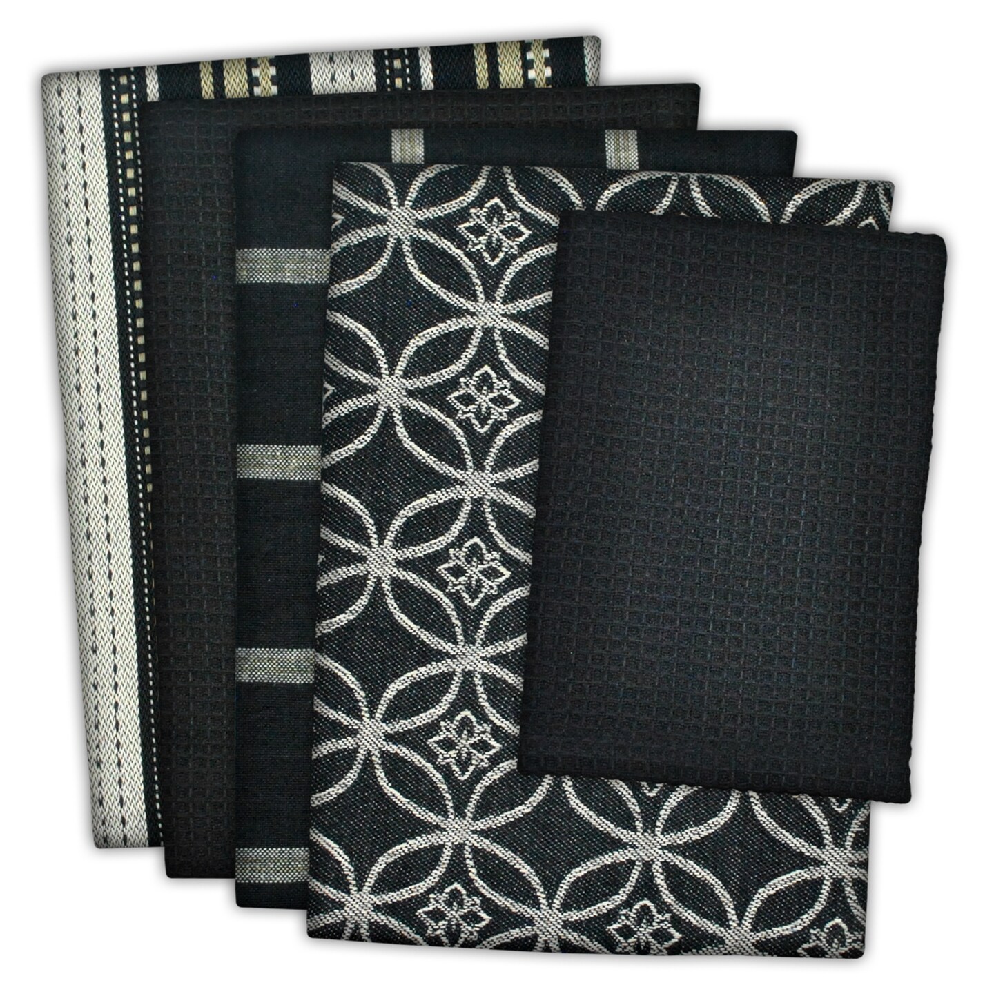 DII Assorted Kitchen Dishtowel & Dishcloths (Set of 5) - On Sale