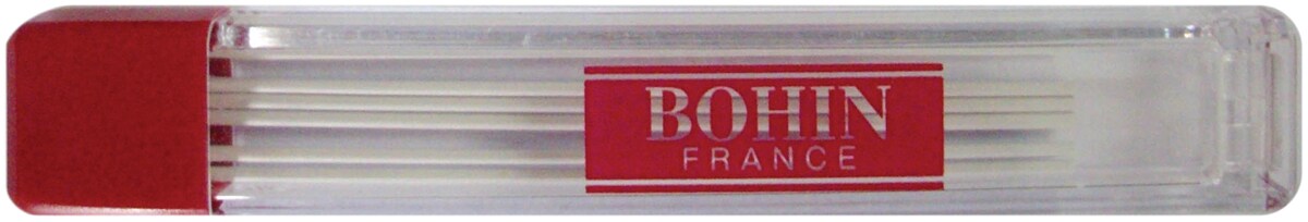 Bohin Mechanical Chalk Pencil Refill 6/Pkg-White