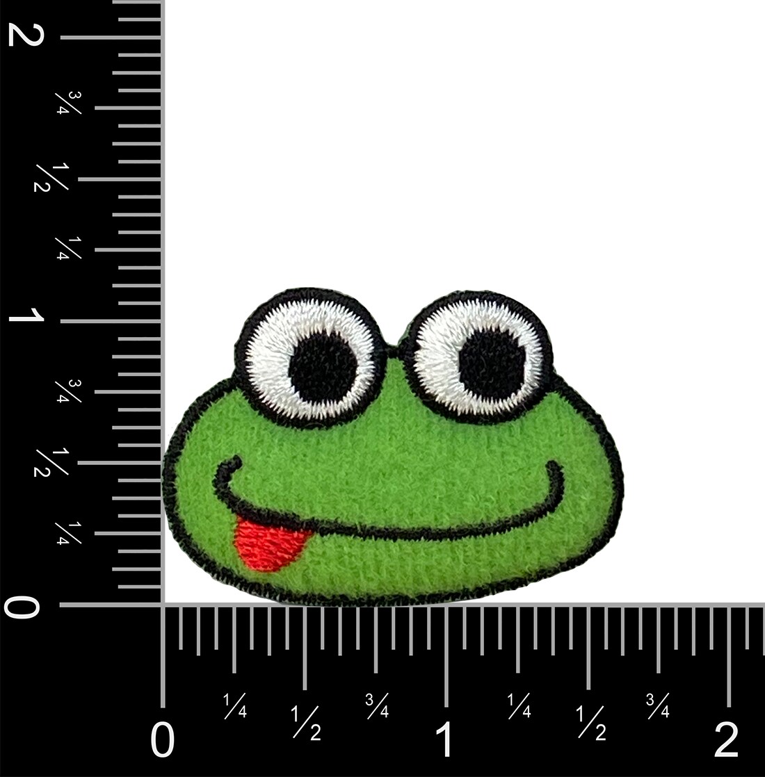 Puffy Frog Face, 3D, Embroidered, Iron on Patch