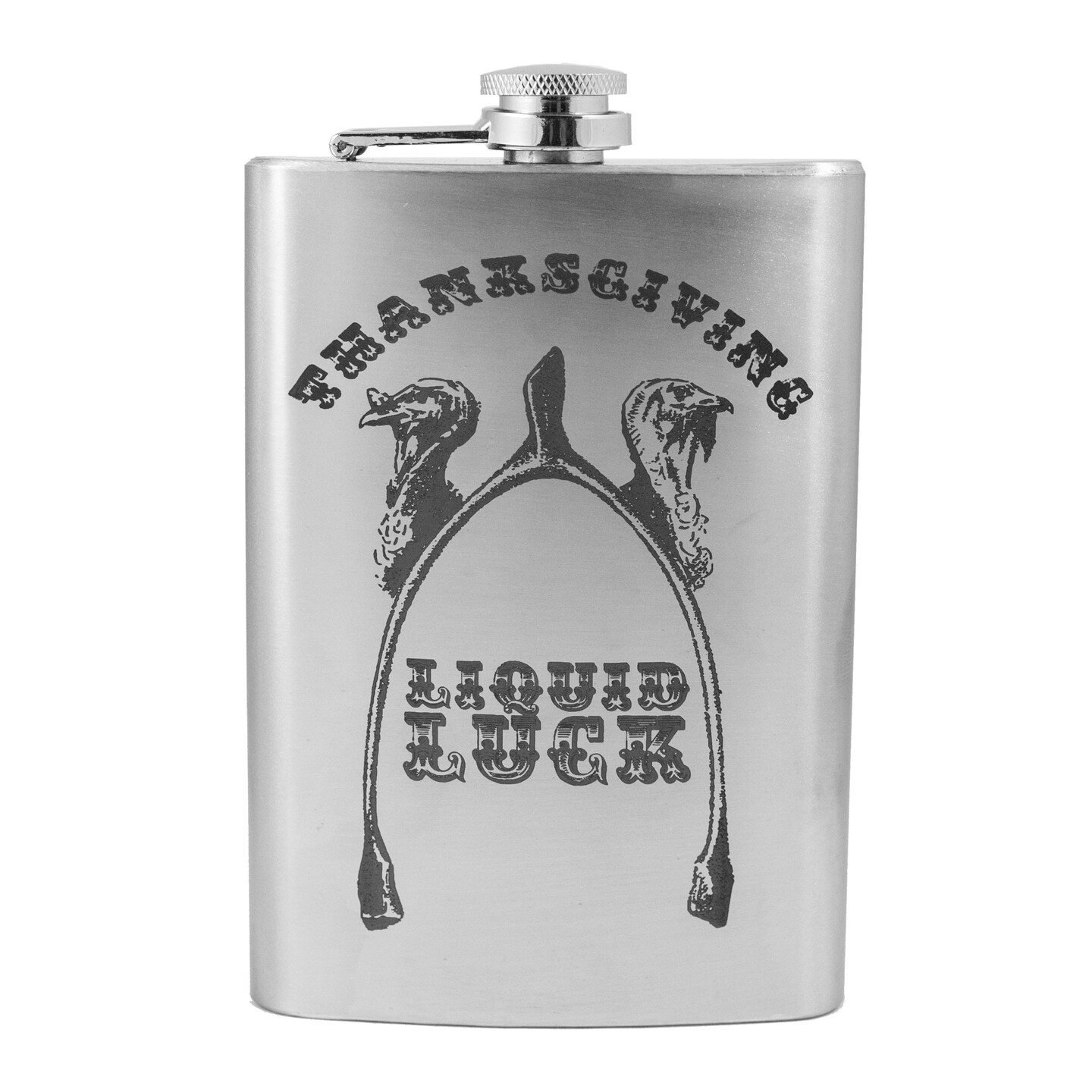 8oz Thanksgiving Liquid Luck Stainless Steel Flask 8oz Thanksgiving Liquid Luck Stainless Steel Flask
