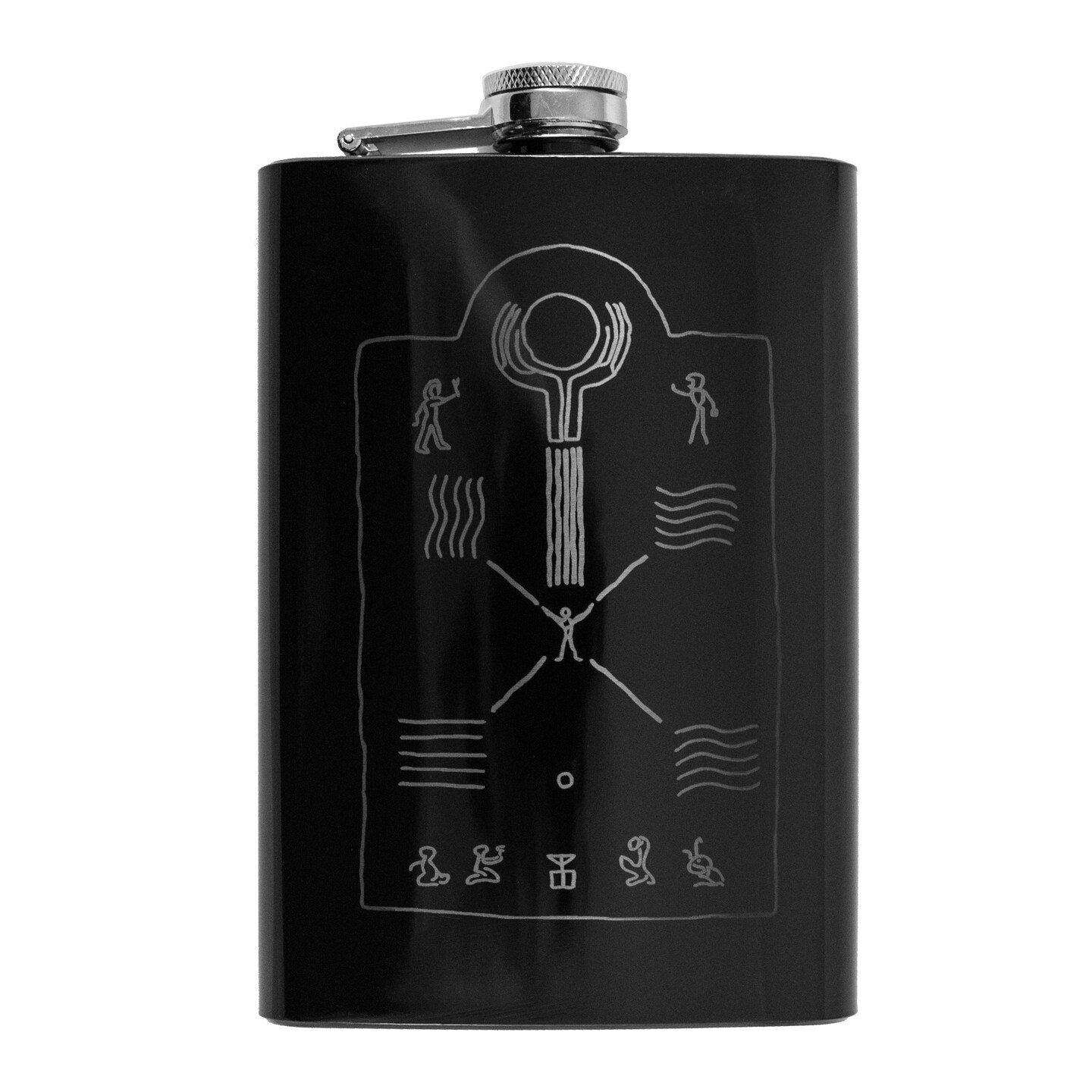 8oz BLACK Elements Flask 8oz BLACK Elements Flask