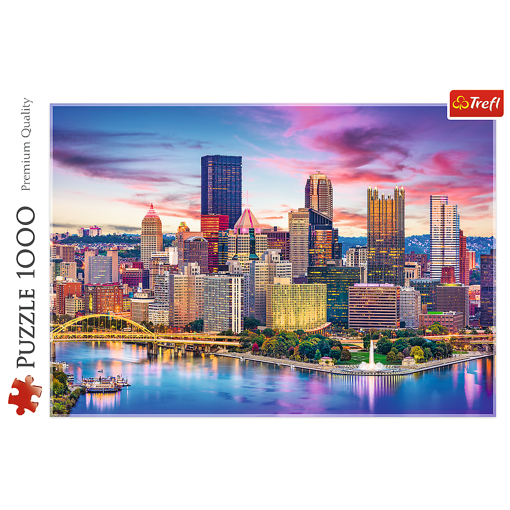 1000 Piece Jigsaw Puzzles, Pittsburgh, Pennsylvania, USA, Cityscape puzzle, Adult Puzzle, Trefl 10723