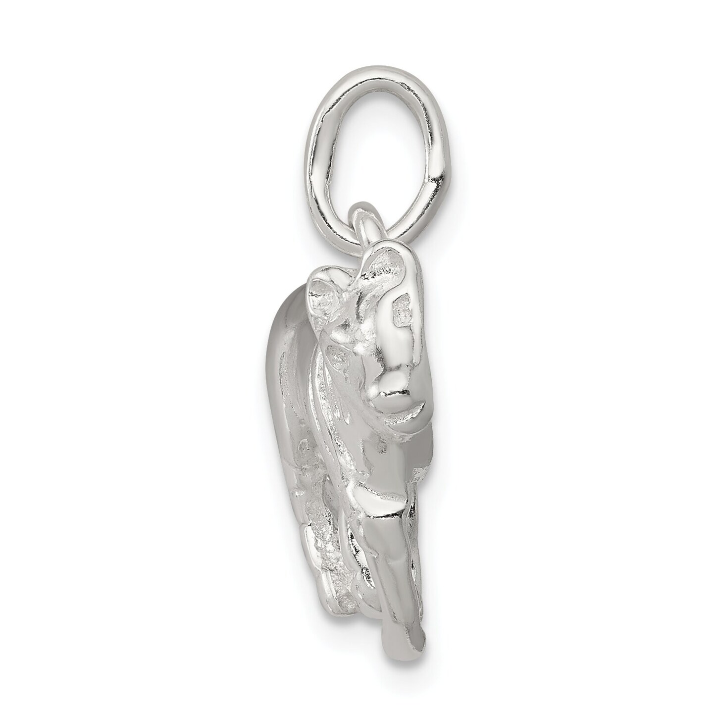 Sterling Silver Wolf Charm Pendant Animal Jewelry 18mm x 23mm