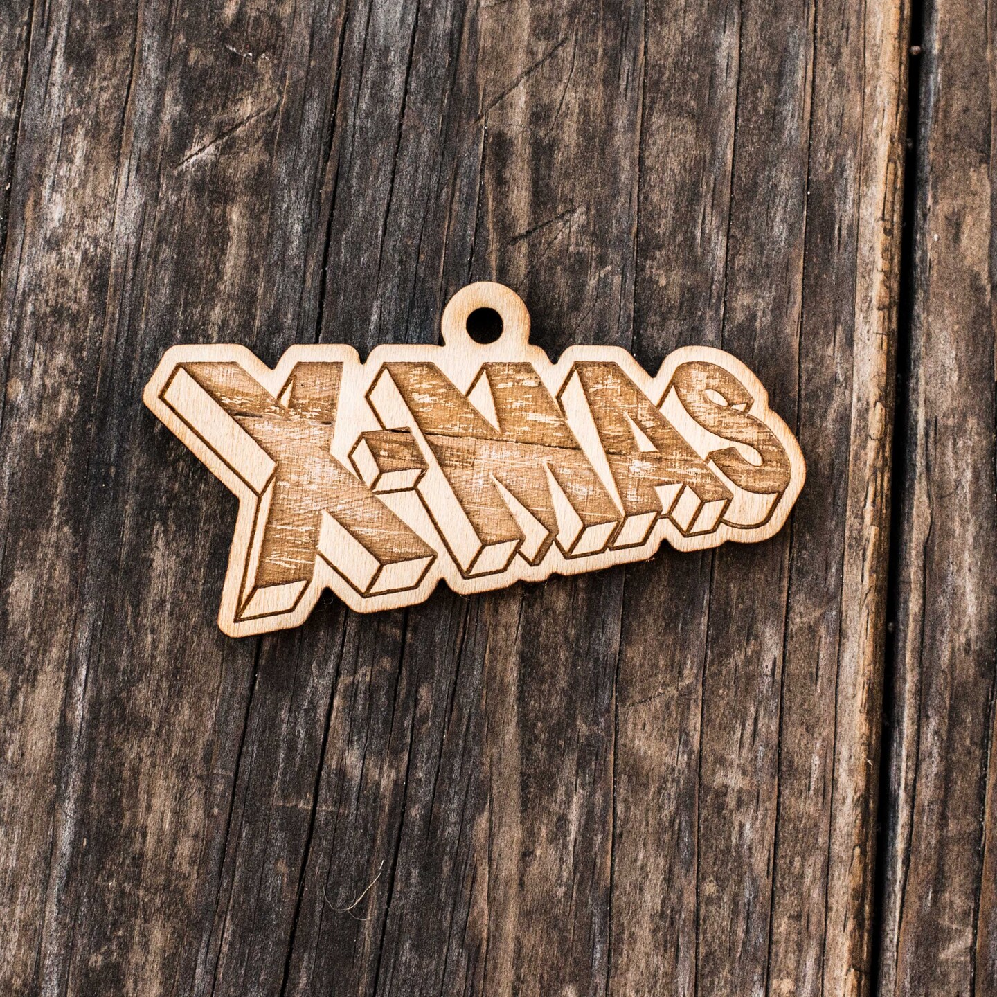 Ornament - X-MAS - Raw Wood 2x3in
