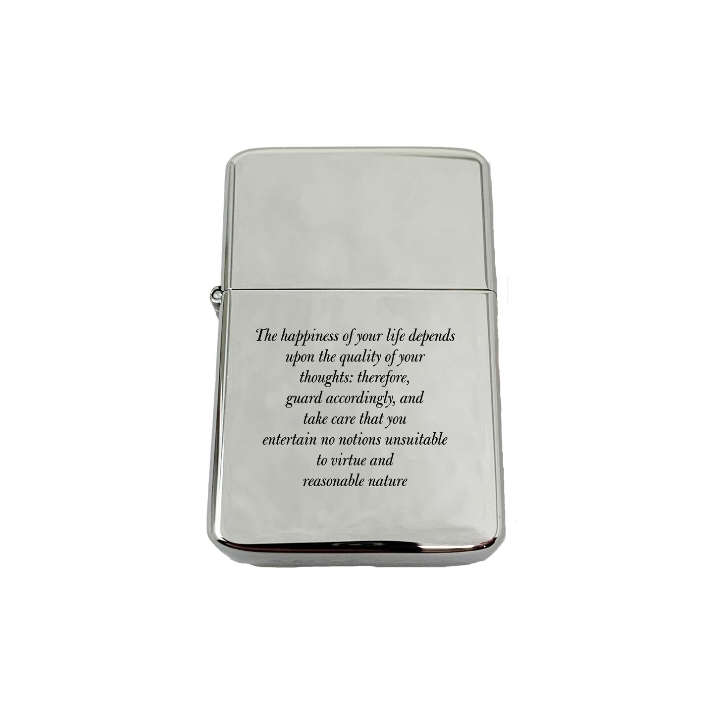 Lighter The Happiness of your life Marcus Aurelius CHROME Lighter The Happiness of your life Marcus Aurelius CHROME