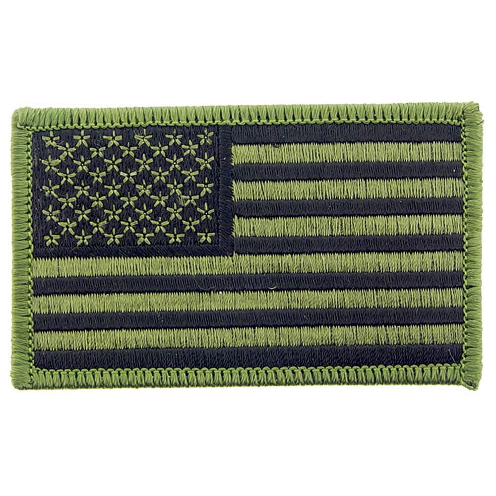 American Flag Patch Green 2&#x22; x 3 1/4&#x22;
