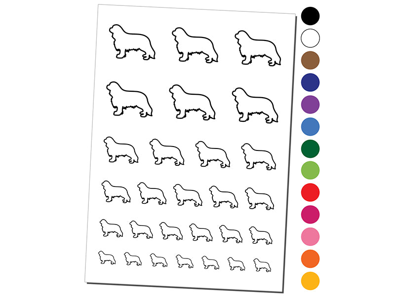 Cavalier King Charles Spaniel Dog Outline Temporary Tattoo Water Resistant Fake Body Art Set Collection
