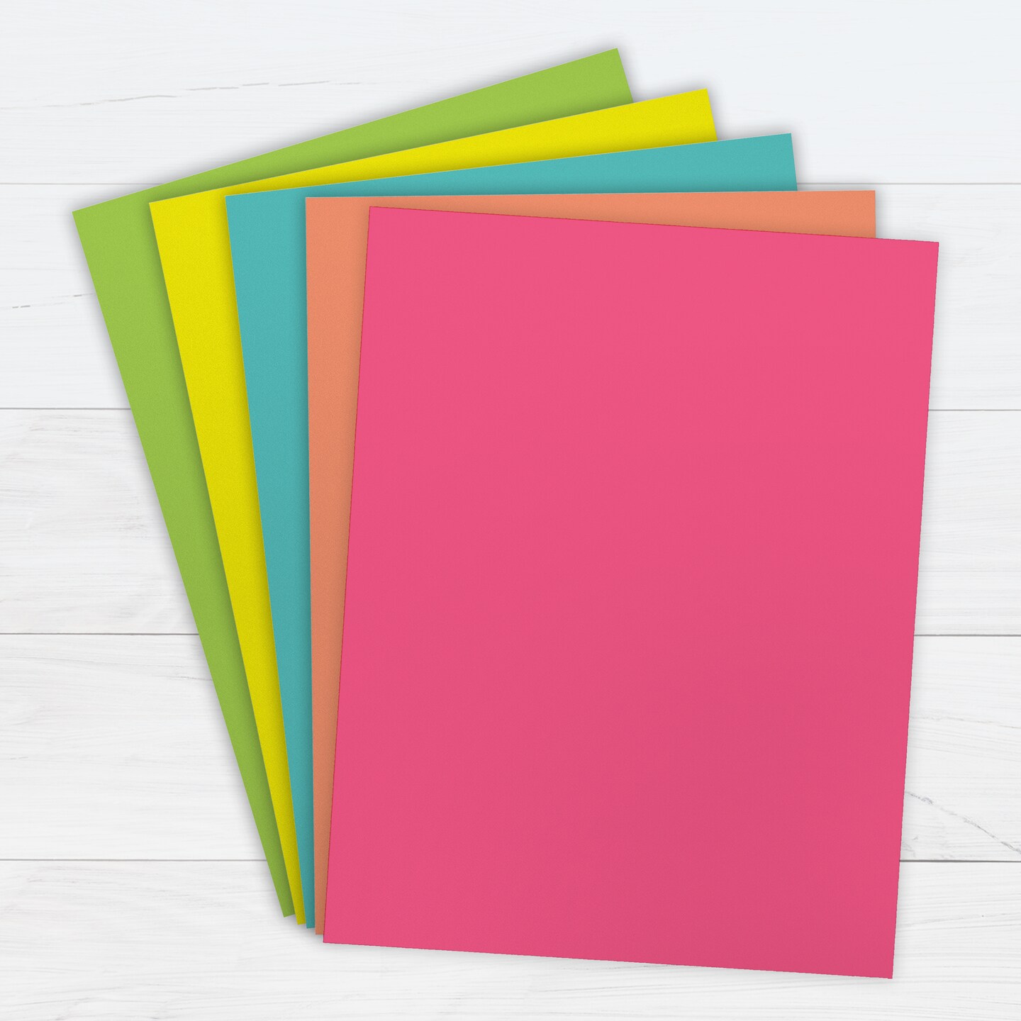 Printworks Tropical Paper, Includes Cherry, Coral, Green, Yellow and Teal Paper, 8 &#xBD;&#x201D; x 11&#x201D;, 300 Sheets (00587)