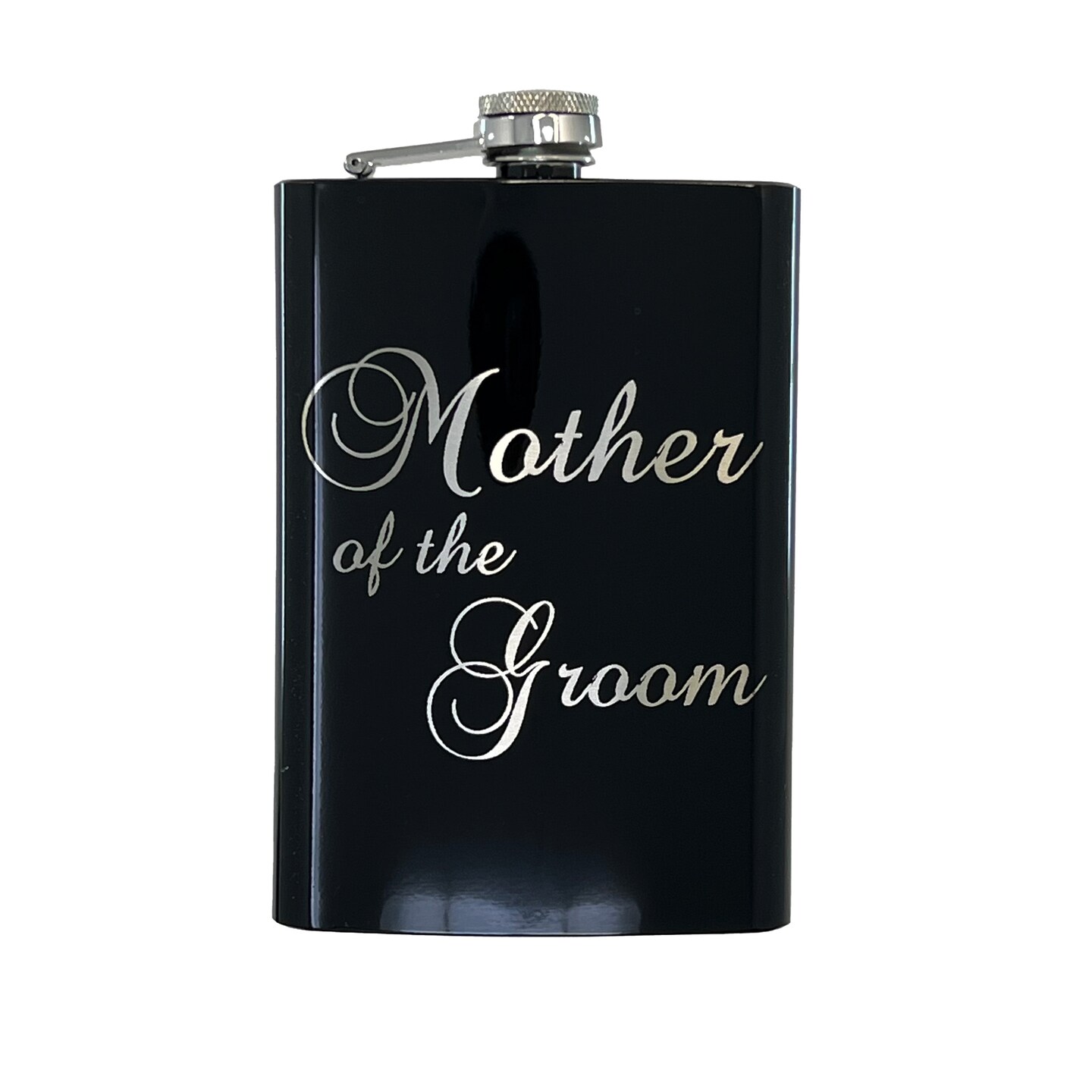 8oz BLACK mother of the Groom flask 8oz BLACK mother of the Groom flask
