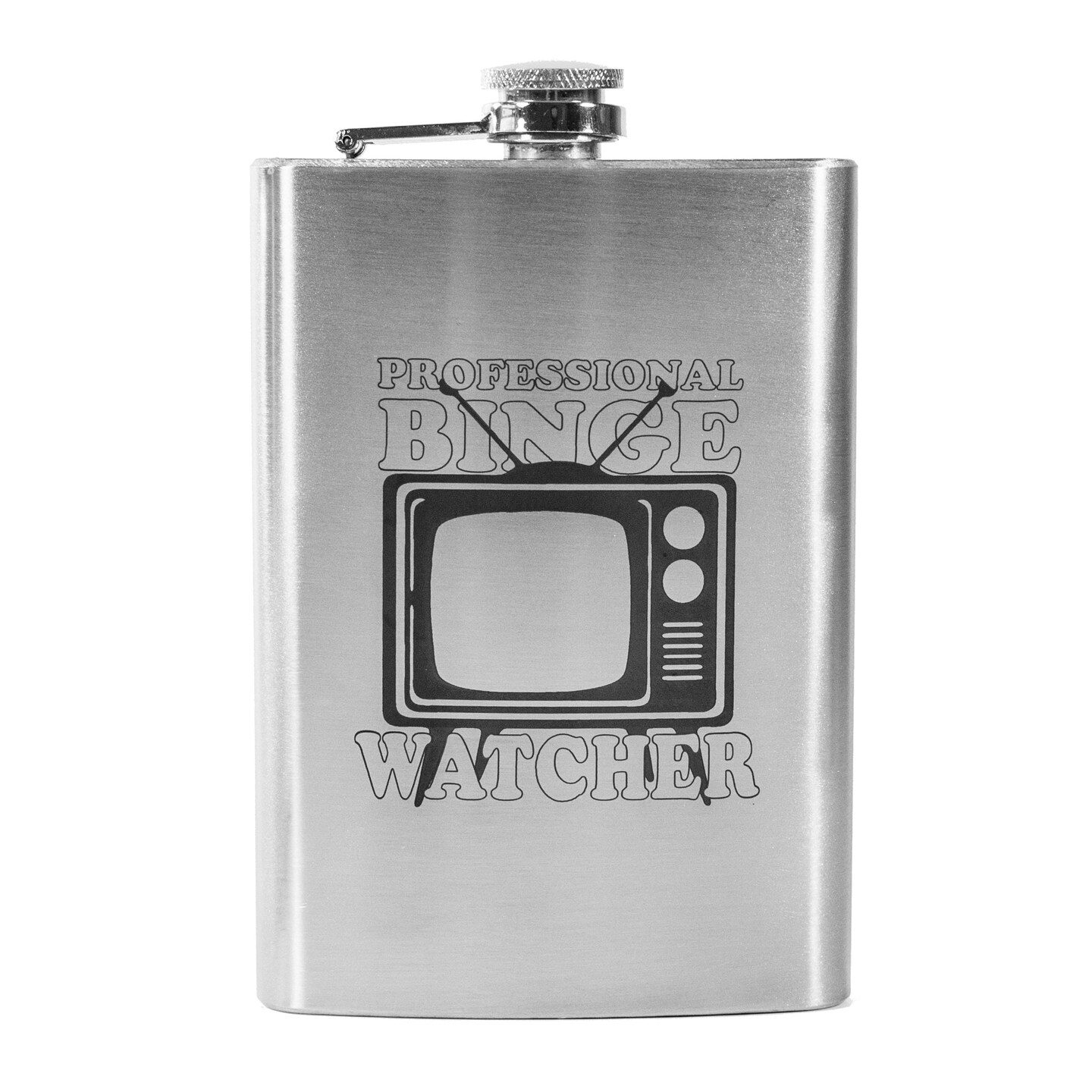 8oz Professional Binge Watcher Stainless Steel Flask
