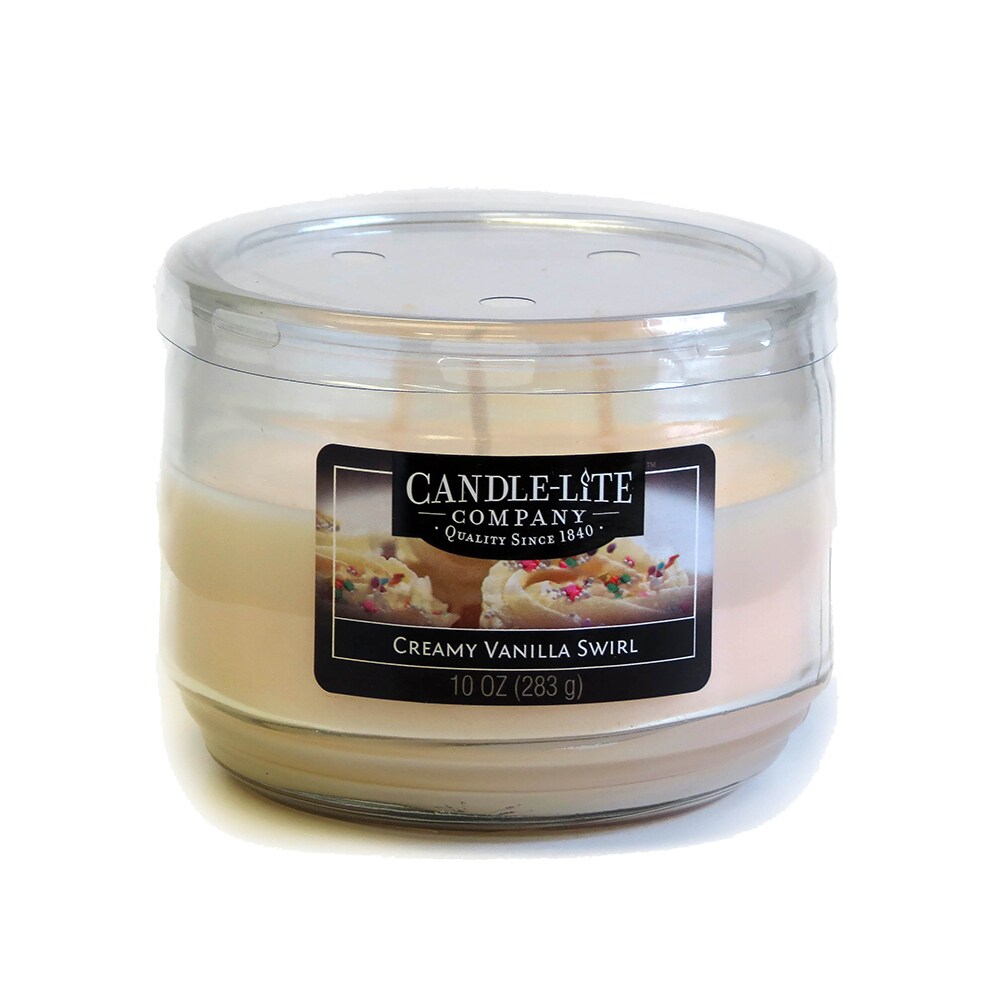 Candle-Lite   283 g (10 oz ) Jar &#x2013; Creamy Vanilla Swirl