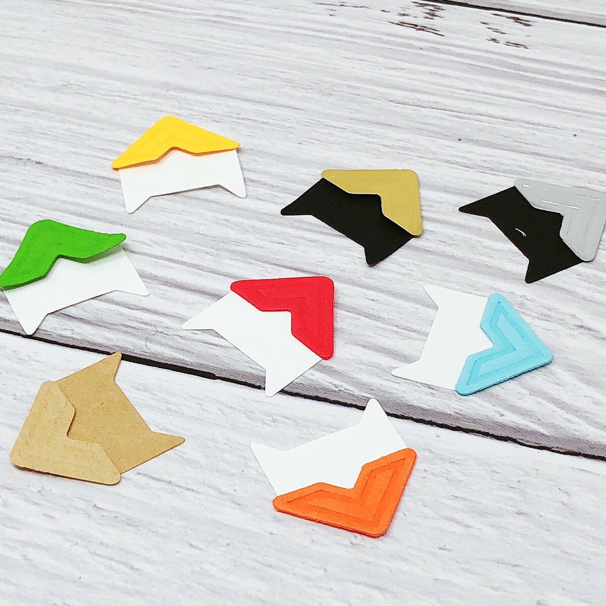 Wrapables Photo Corner Stickers, Photo Mounting Self Adhesives for DIY Crafts, Scrapbooking, Album, Diary