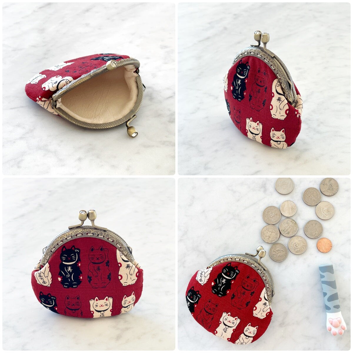 Wrapables Stylish Decorative Coin Purse Clasp Wallet