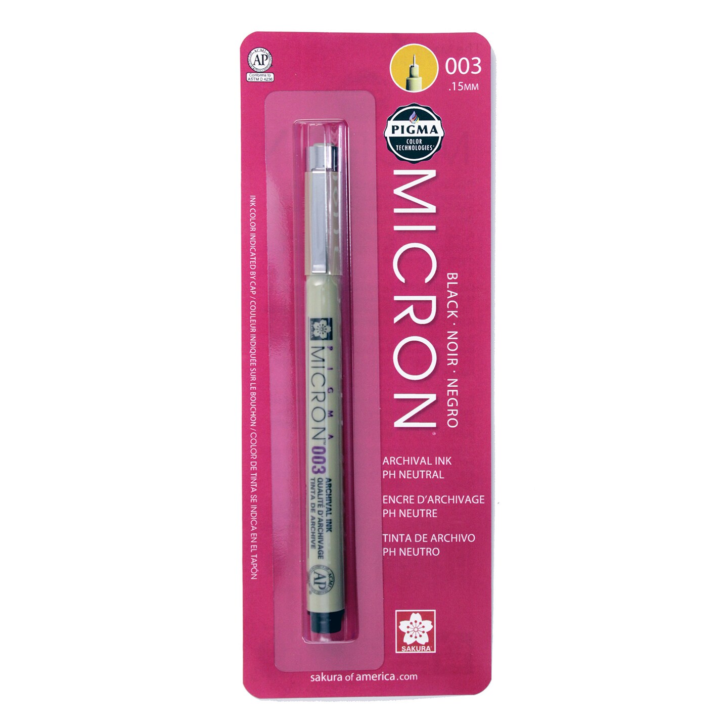 Sakura Pigma Micron Pen, .15mm, Black
