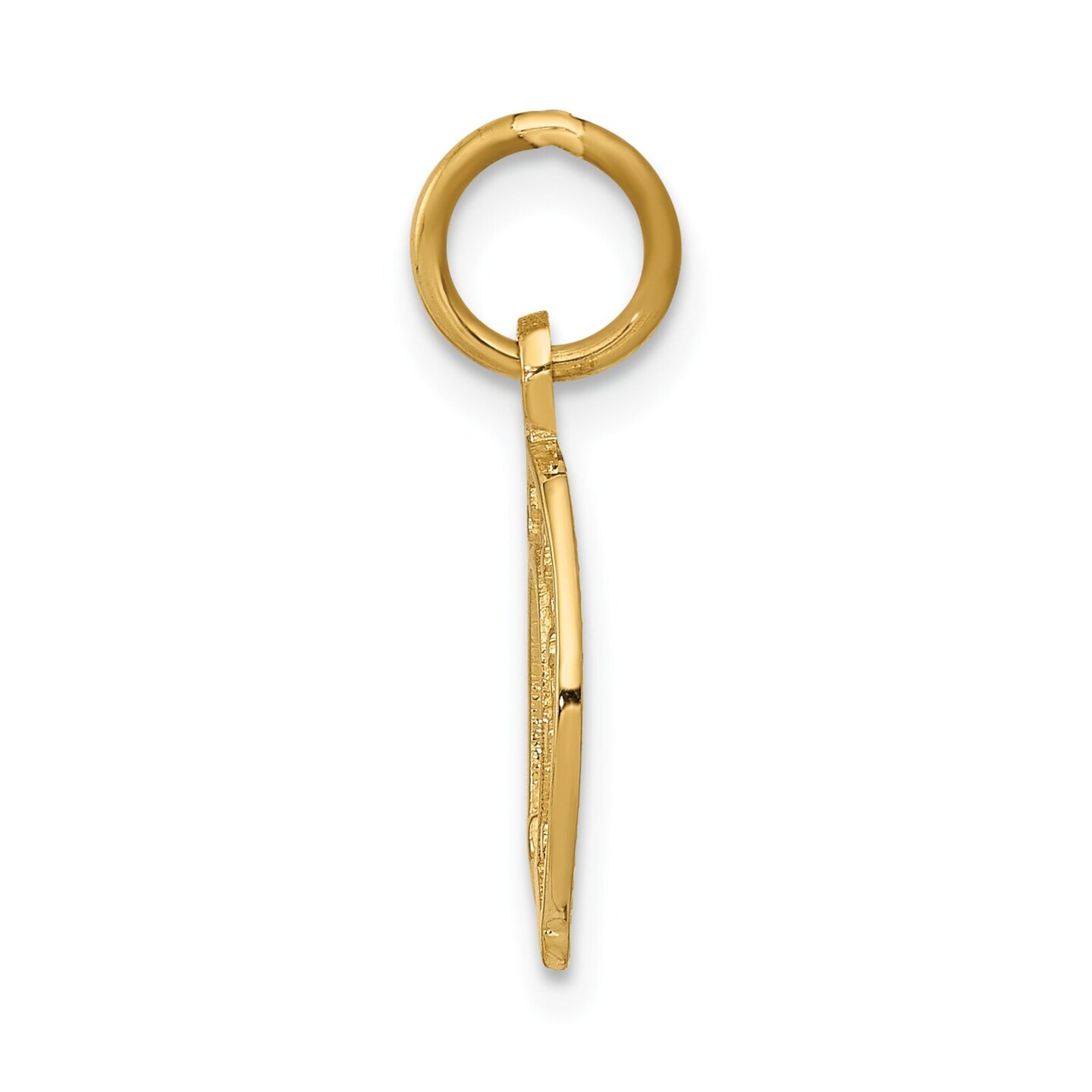 14K Yellow Gold Horseshoe Charm Good Luck Lucky Pendant Jewerly 20mm x 10mm