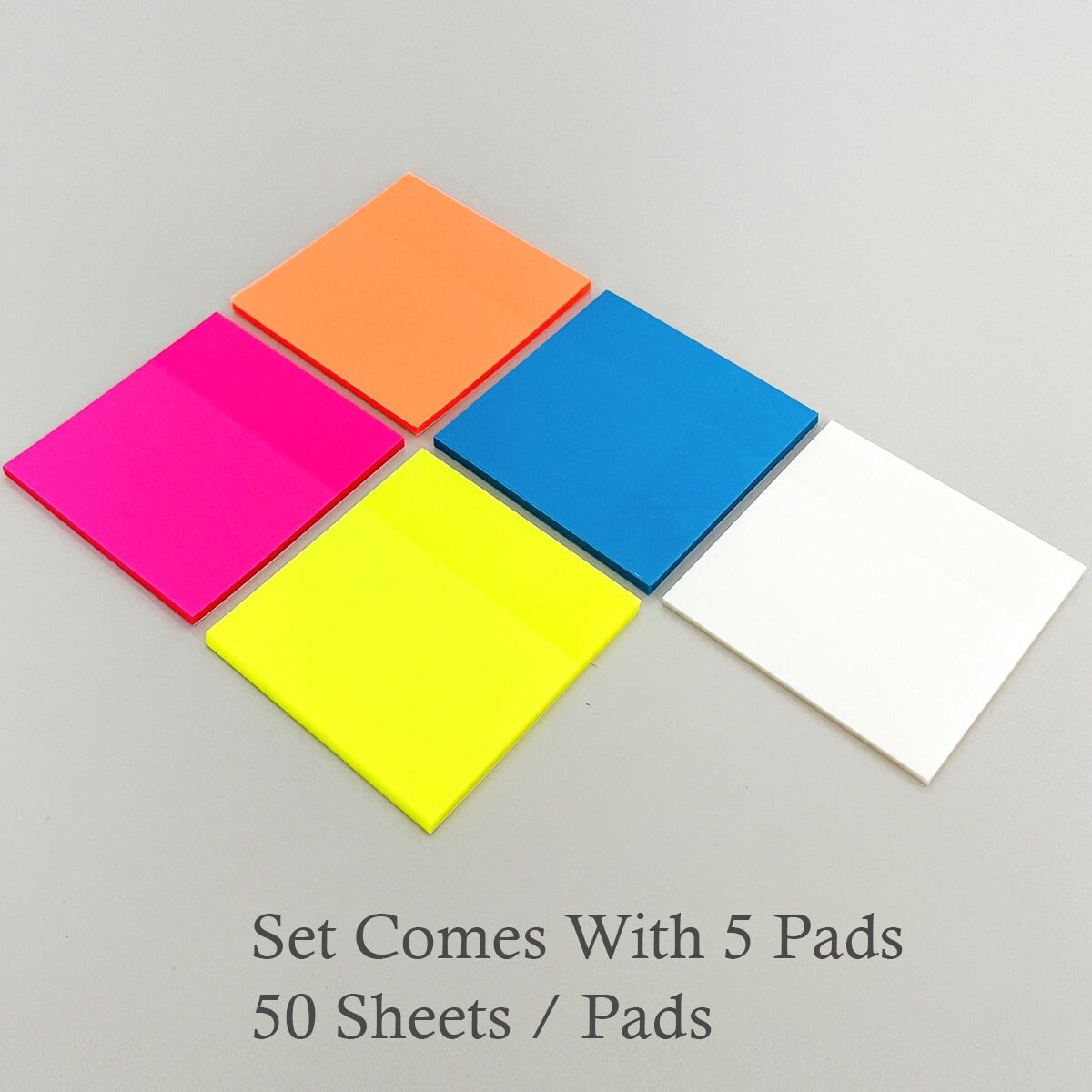 Wrapables Transparent Sticky Notes with Dual Tip Marker Pens for Home, School, Office