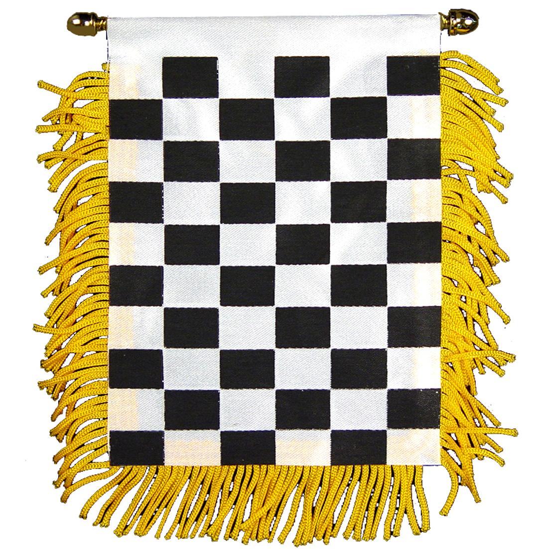 Checkered Flag Mini Banner 3&#x22; x 5&#x22;