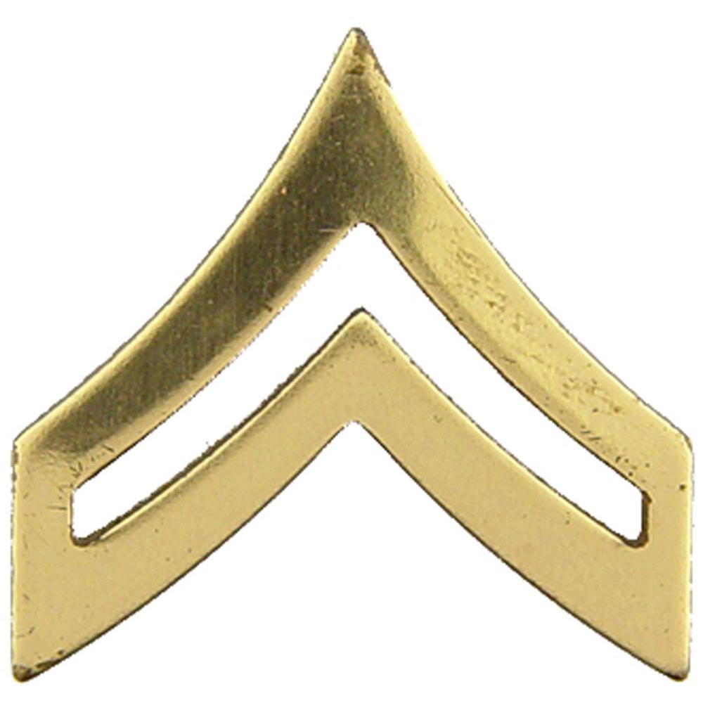 U.S. Army E4 Corporal Pin Gold Plated 1